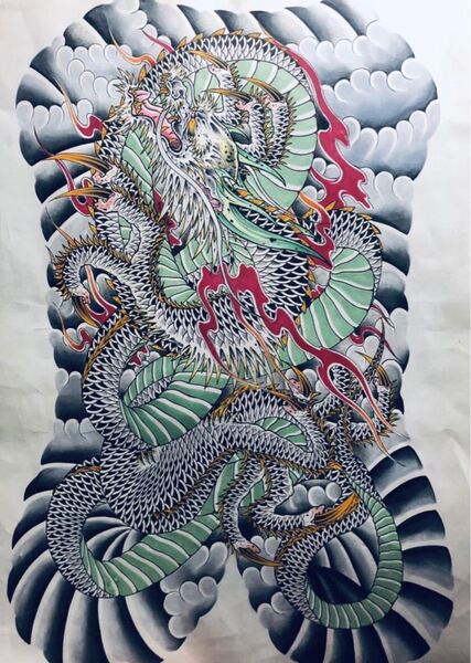 龍 昇竜 背中