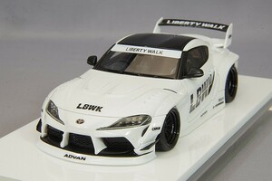 メイクアップ アイドロン 1/43 LB-WORKS GR スープラ パール ホワイト / LD97 ホイール LB017A #リバティーウォーク