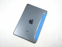 iPad mini 5用 カバー PUレザー+ハードケース 三つ折り スタンド ライトブルー_画像2