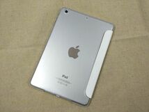 iPad mini1/2/3用 カバー PUレザー+ハードケース スタンド 三折 薄型 ホワイト_画像2