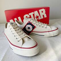 送無料 新品 箱付 CONVERSE ALLSTAR コンバース オールスター ローカット キャンバス 日本製 28.0cm J OX LO WHITE US9.5 チャックテイラー_画像2