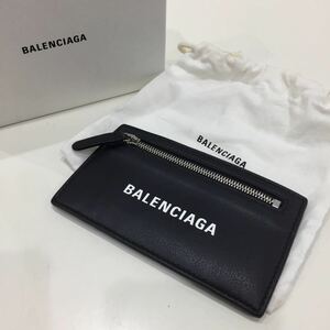 【BALENCIAGA バレンシアガ 】カードケース ロゴ 小銭入れ ブラック 服飾雑貨 2109oki