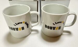 DOUTOR ドトール コーヒー カップ I Love Coffee マグカップ 非売品 ノベルティ 2個セット 陶器