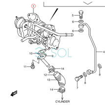 スズキ ワゴンR(MH23S) タービン ターボチャージャー + 補器類 ガスケット 13点セット VZ61 HT06-25 13900-85KA0 13900-85K00 コア返却不要_画像9