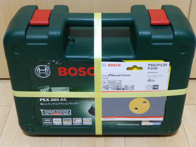 特別価格 2)BOSCH 新品/未使用/未開 研磨 磨き作業 低振動 コンパクト 吸塵機構内蔵 ボッシュ電動工具 吸じんランダムアクションサンダー  PEX260AE - サンダー一般