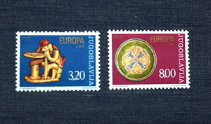 ユーゴスラビア切手　ハンド・クラフト　２種未使用　1976年