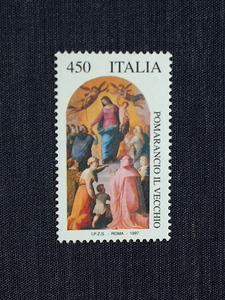 イタリア切手　絵画１種未使用　画家Nicclo　Circignani画　1997年