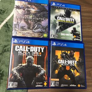 【PS4】コール オブデューティブラックオプス 3+4 インフィニットウォーフェア モンスターハンターワールド 4本セット