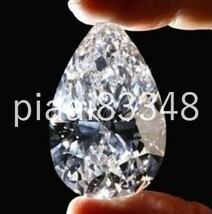 KR020:ホワイトサファイアジルコン 51.58Ct 18 × 25 ミリメートル梨ファセットカット形状 Aaaaa VVS_画像3