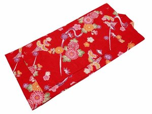  Kids ...120cm size child yukata change weave brand new 7~8 -years old for red ground k-173