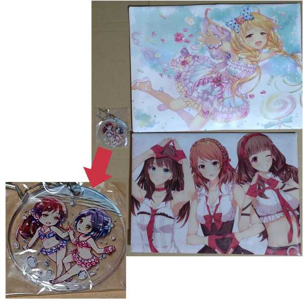 有葉と愉快な仲間たち デレマス クリアチャーム+塩ビバッグ+クリアホルダー(C92 新田美波 速水奏 C90双葉杏 C93Triad Primus 渋谷凛)