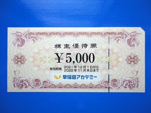 早稲田アカデミー 株主優待券 5000円 2022年11月末日まで 
