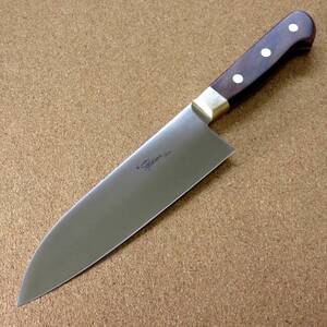 関の刃物 三徳包丁 17cm (170mm) Proline 8Aステンレス鋼 真鍮口金付き 家庭用 魚の処理 肉切り 両刃万能包丁 文化包丁 日本製 在庫処分品