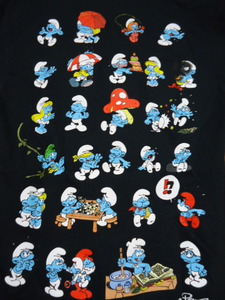 US Smurfs Smurf 2021 T -Front Black S Новый неиспользованный предмет