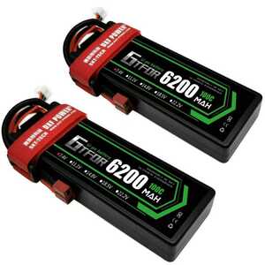 即決《送料無料》 新品 7.4V 100C 6200mAh 2S lipo battery リポ バッテリー 2本セット 大容量 RC ラジコン ドリパケ YD-2
