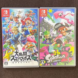 大乱闘スマッシュブラザーズ & スプラトゥーン2 ニンテンドースイッチソフトセット 中古美品