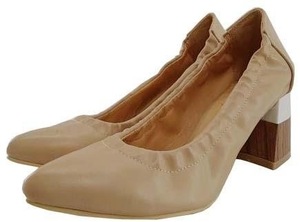 SG0944# новый товар популярный gya The - дизайн туфли-лодочки надеть обувь .gya The - каблук немного повышать S размер ( 22.0cm~ 22.5.) бежевый / белый / Brown 