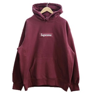 【美品】サイズL シュプリーム SUPREME　 21AW Box Logo Hooded Sweatshirt ボックロゴ パーカー プラム 商品番号：8065000097513