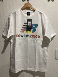 NB ニューバランス メンズ M ロゴ トップス 半袖 tシャツ 白 ホワイト MT01561