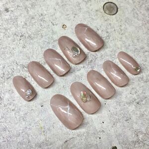 ジェルネイル ジェル ネイルチップ 大理石 ベージュ
