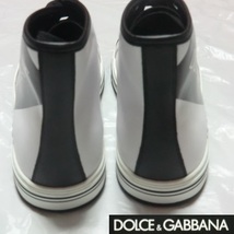 ★新品! DOLCE&GABBANA リッチでお洒落!!存在感抜群☆CS1571 ちょいワル大人の今ドキ!!格上げ☆ロゴハイカットスニーカー 27.5㎝＜8.5＞D&G_画像6