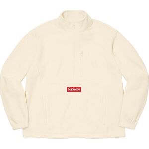 【新品未使用】 21AW 22 新作 新品 SUPREME シュプリーム POLARTEC HALF ZIP PULLOVER ポーラテック プルオーバー NATURAL S