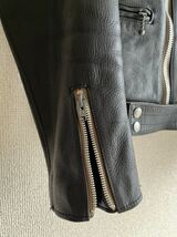 ADDICT CLOTHES アディクトクローズ AD03 サイクロン サイズ38 キップレザー 牛革 美品 検Lewis Leathers ルイスレザー_画像10