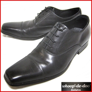  prompt decision *whoop'-de-doo' men's 40≒25cm leather business shoes hoop tidu original leather black black strut chip business real leather 