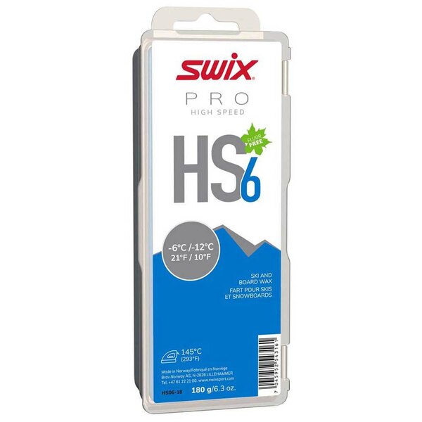[Swix] スウィックス 低フッ素ワックス HS6 180グラム -6C/-12C