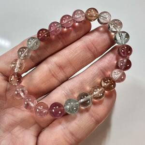  high quality rare color multicolor tourmaline bracele 10