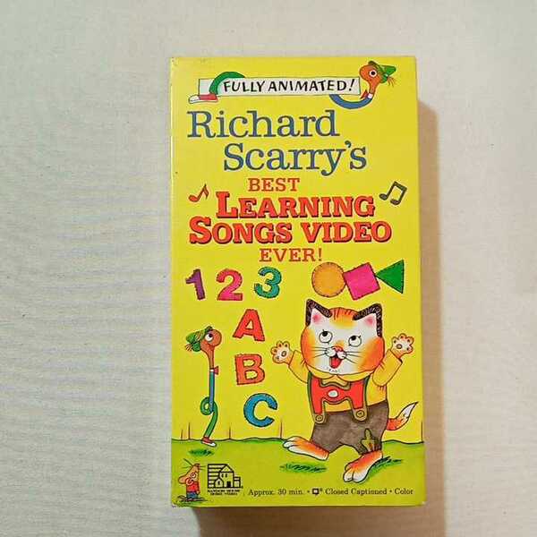 zaa-zvd18♪Richard Scarry's Best Learning Songs Video Ever!: (Kids First Award winner) 英語版 [Import] [VHS] ビデオ 1993年　30分