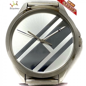 TOMMY HILFIGER(トミーヒルフィガー) 腕時計■美品 - TH.169.3.14.2481 メンズ シルバー×ダークグレー