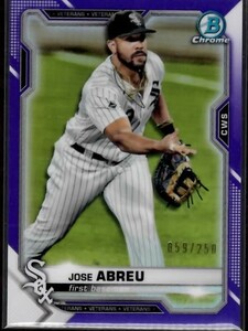 【250枚限定】JOSE ABREU 2021 Topps Chrome purple