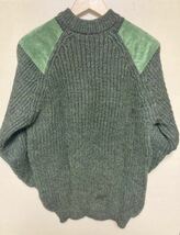 【HIGHLAND2000】made in ENGLAND ニットセーター Mサイズ wool 英国製 ハイランド エルボーパッチ sweater _画像4
