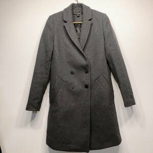 送料無料 ZARA TRF outerwear アウター ロングコート チェスターウール混 グレー XS