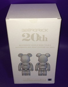 BE@RBRICK 20th Anniversary DEEP CHROME Ver.400％ ベアブリック WORLD WIDE TOUR3　bwwt3 MEDICOMTOY　メディコムトイ 新品 20周年　即決