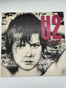 ★ユーツー U2 直筆サイン入り LPレコード 検索 ビートルズ 色紙 クイーン CD パンフレット 写真 ジョン・レノン