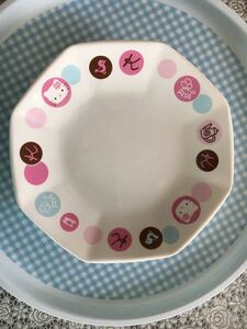  Hello Kitty ceramics Chinese chahan plate kitchen tableware Hello Kitty Sanrio used 