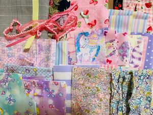 ハギレ はぎれ 生地 セット まとめ売り ハンドメイド 手芸 ゆめかわいい いちご チェック 柄 資材 大量
