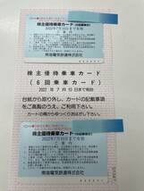 １円～♪未使用品！【2022/7月まで】2枚セット12回分 南海電気鉄道 株主優待乗車カード_画像2