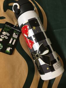 スターバックス ステンレスボトル ハンディステンレスボトル ステンレスタンブラー タンブラー サーモス 水筒 リボン ブラック