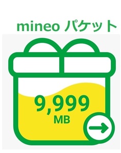mineo（マイネオ）　パケット（パケットギフト） 9999MB 匿名取引　即決 