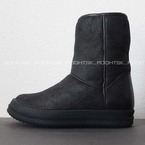  Rick Owens RICK OWENSsia ring mouton lining fur sneakers middle Short ankle boots 36 black 