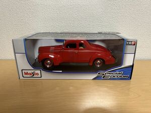 Maisto 1939 Ford Deluxe Coupe red DIECAST Special Edition 1/18 Maisto minicar new goods unused goods unopened 