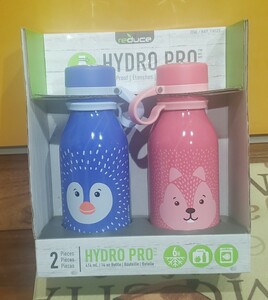 HYDRO PRO REDUCE 冷却ドリンク ボトル 2本セット ステンレス 携帯用魔法瓶 保冷専用 用量0.41L