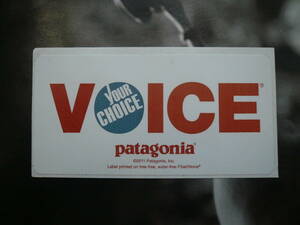 ◆◇新品U.S.非売品パタゴニア【patagonia】2011　キャンペーンVOICE～輸入ステッカー◇◆