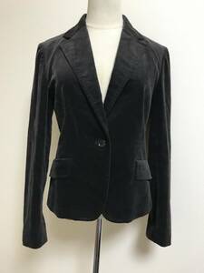  beautiful goods * Comme Ca Du Mode velour manner tailored jacket made in Japan dark brown L*8916