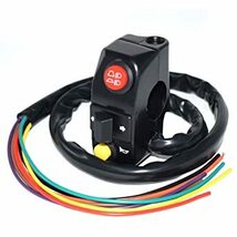 黒い 12V 22ｍｍハンドルバーオートバイ用 スイッチ ウィンカー クラクション ヘッドライト 押しボタンスイッチ_画像5
