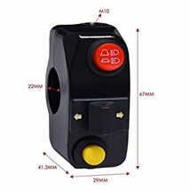 黒い 12V 22ｍｍハンドルバーオートバイ用 スイッチ ウィンカー クラクション ヘッドライト 押しボタンスイッチ_画像3