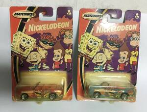 マッチボックス カマロ2台 NICKELODEON MATCHBOX Camaro シボレー ミニカー ニコロデオン ロケットパワー 未開封　中古　